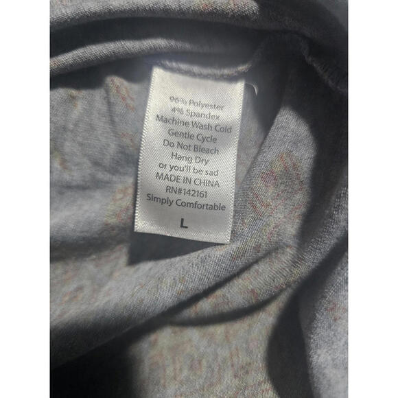 Women's LuLaRoe Blouse High-Low Short Sleeves Floral Size Large Topical Theme - Picture 4 of 11